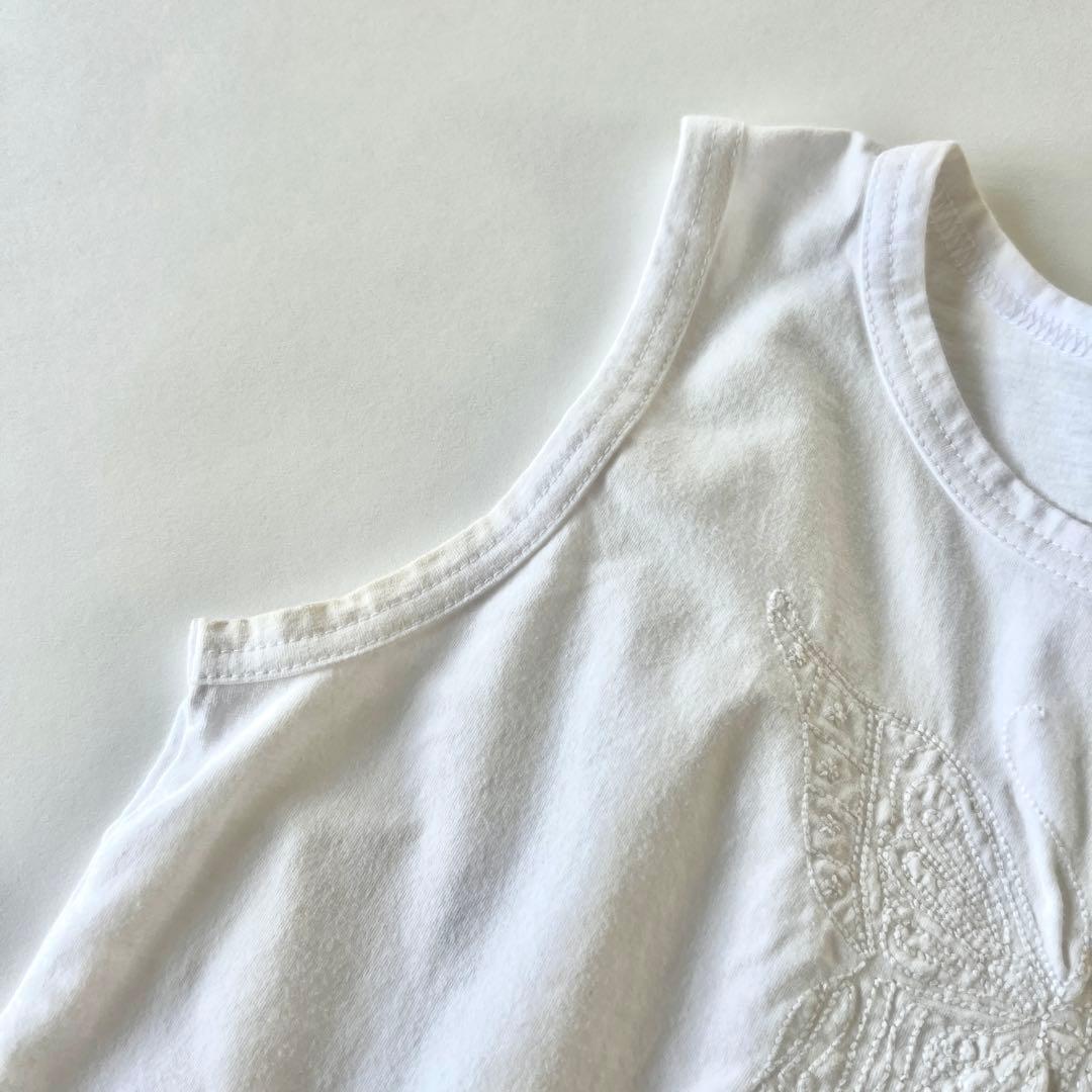 ジュンヤワタナベ チュニック 蝶 刺繍 ホワイト