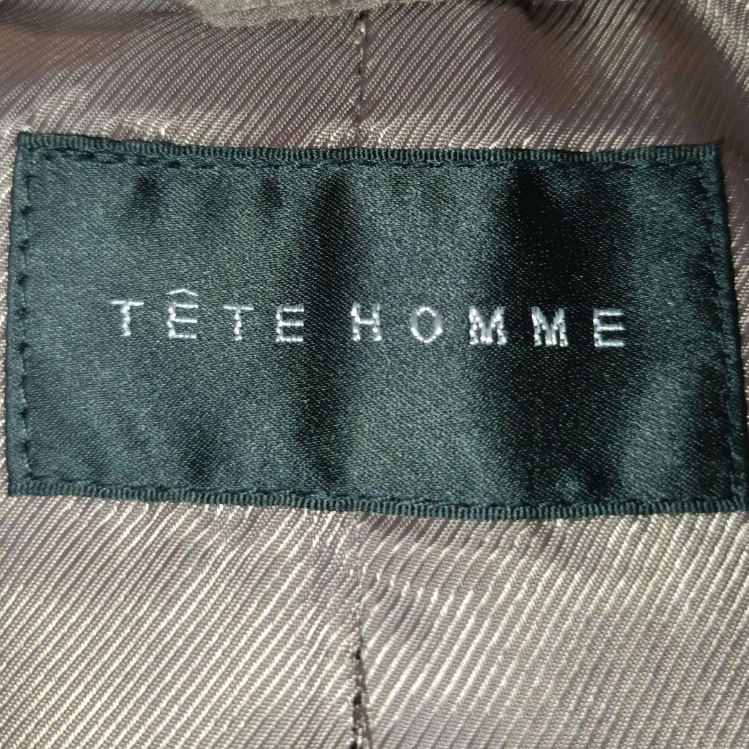 美品・希少■TETE HOMME ラムレザー ライダースジャケット シングル
