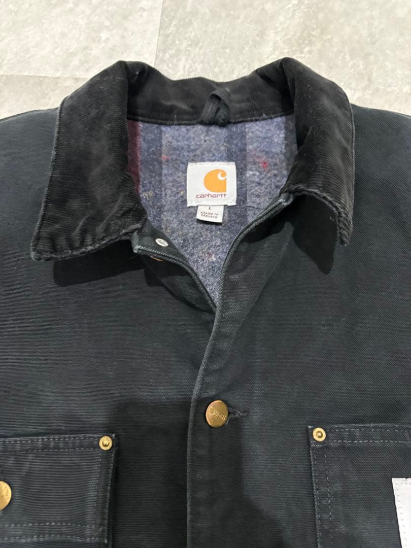 カーハート　ミシガンチョアコート　カバーオール　ブラック　L