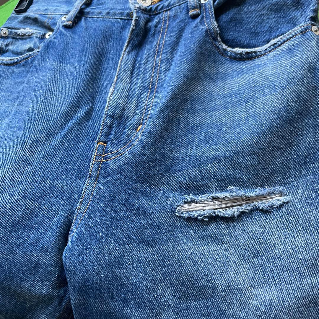 Curensology カレンソロジー ダメージカーヴィーデニムパンツ　38