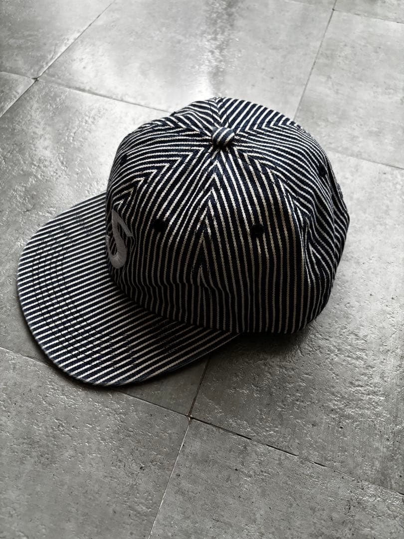 USA製　シュプリーム Sロゴ　ヒッコリー　ストライプ　キャップ　デザイン◎