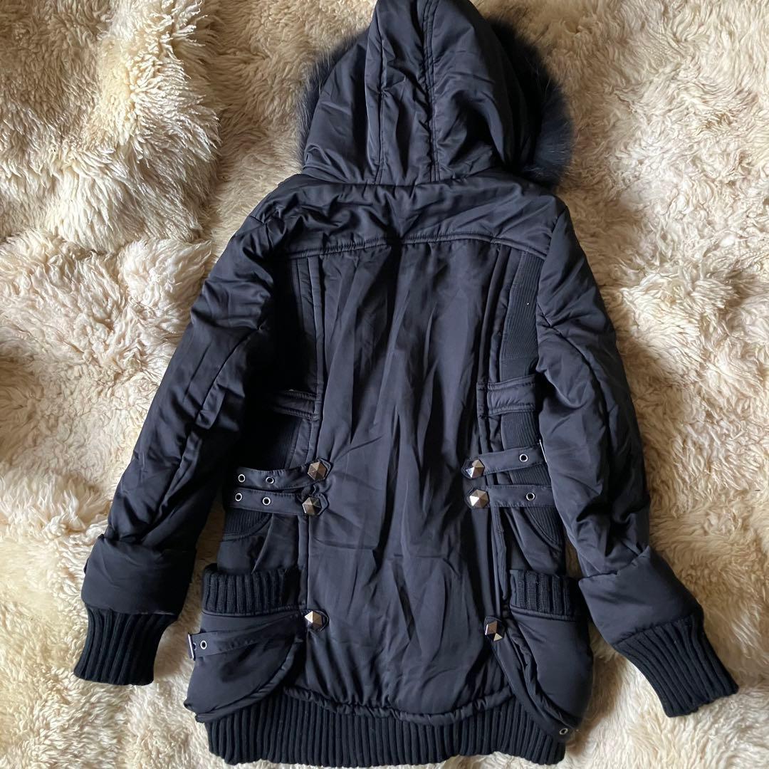 Y2K90s00sarchiveファーギミックモッズコート平成ギャルb-girl