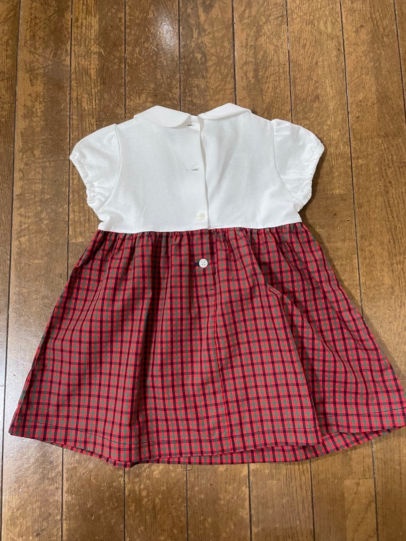 【新品】ワンピースチェック　80　familiar