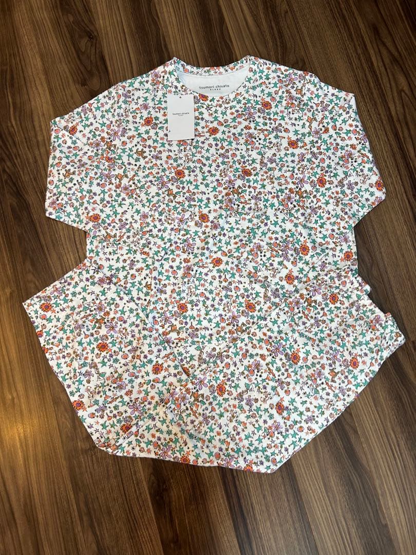 ツモリチサトスリープ　長袖パジャマ　長袖薄手　綿100% 花柄　LLサイズ