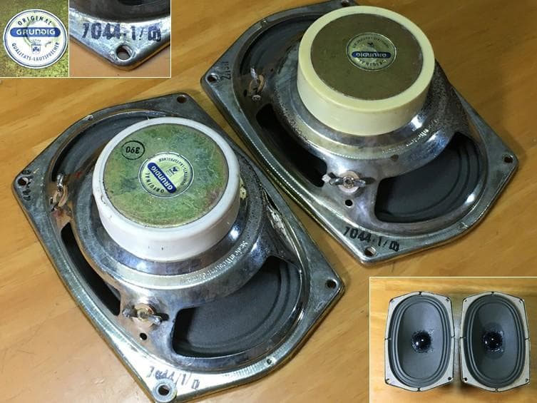 Grundigビンテージ105x155mm口径フルレンジユニット7044/1ペア