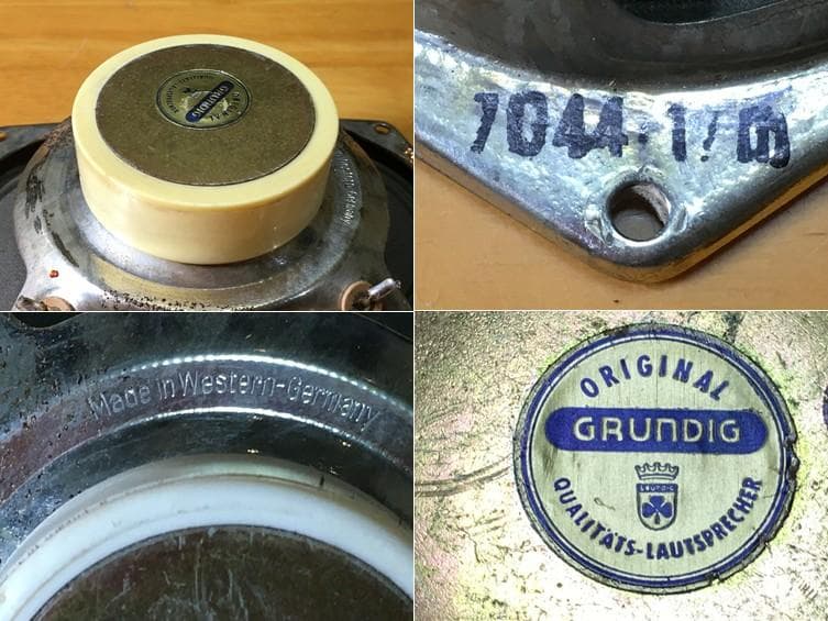 Grundigビンテージ105x155mm口径フルレンジユニット7044/1ペア