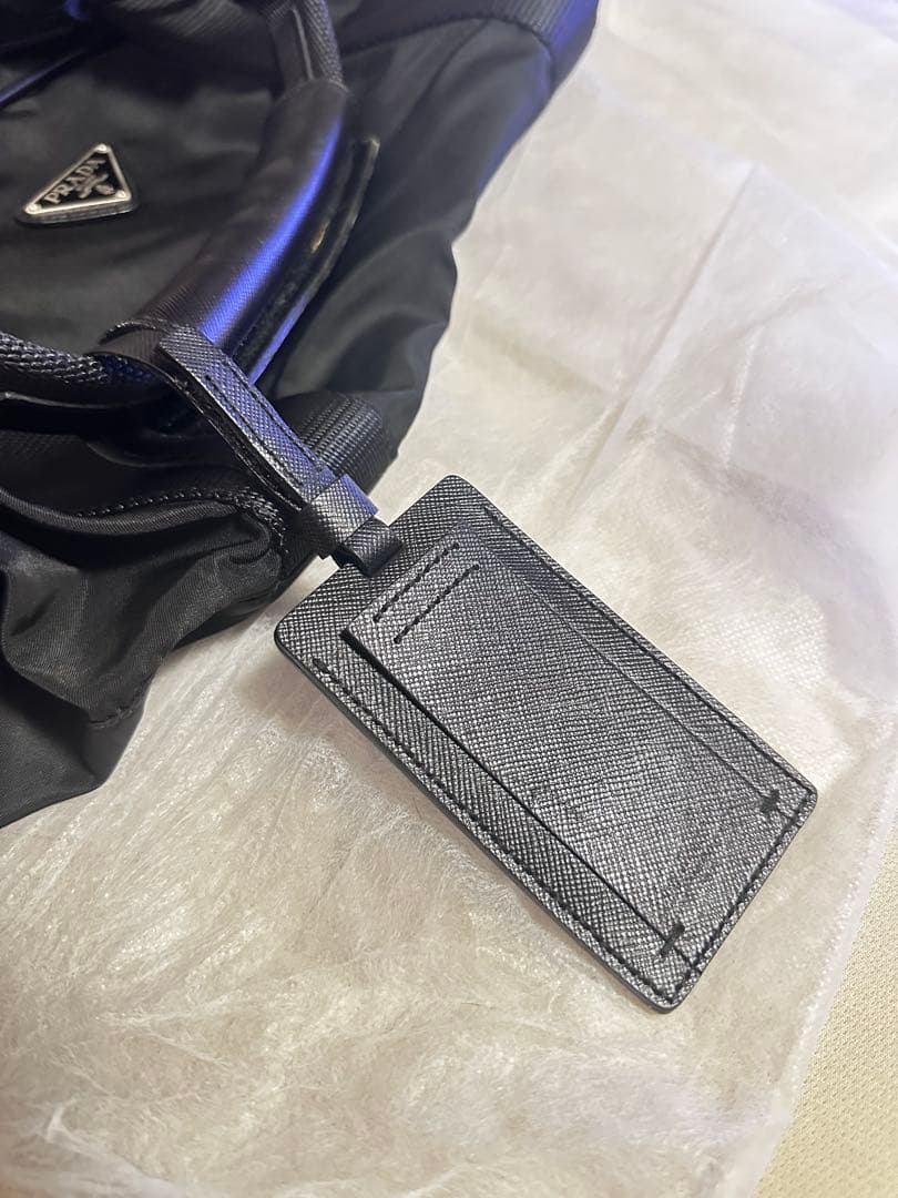 PRADA プラダ テスートナイロン×レザー ハンドバッグ ボストン ブラック