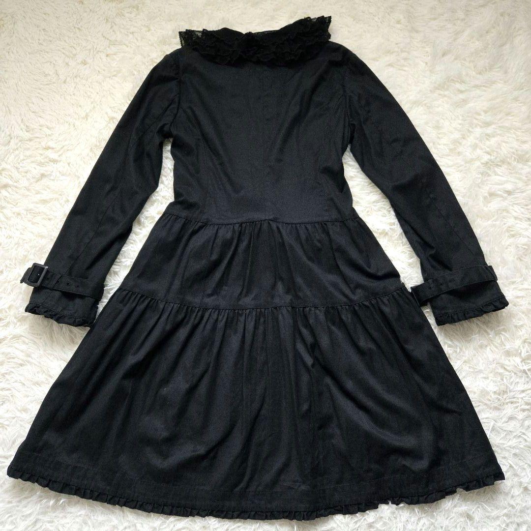 ピンクハウス　ピコフリル　コート　黒