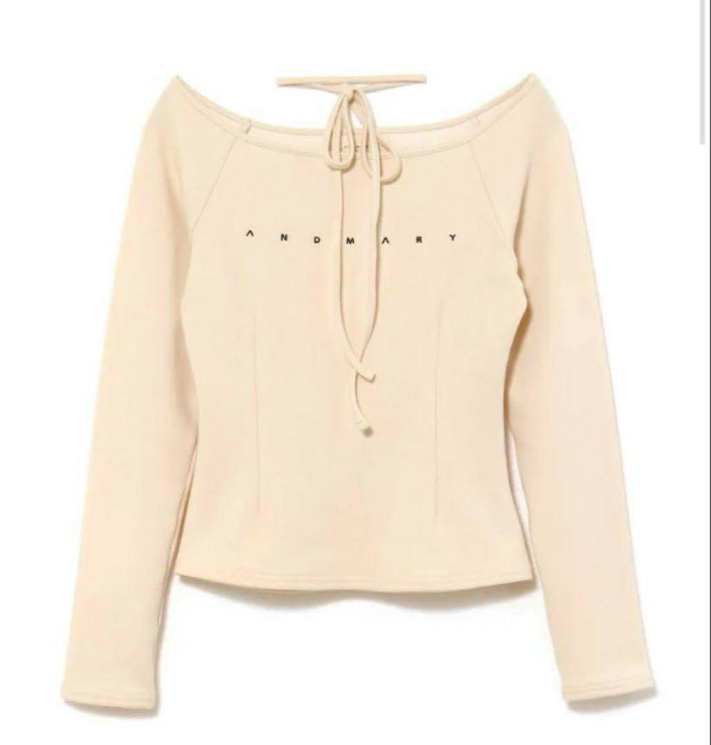 トップス andmary Mary logo choker tops
