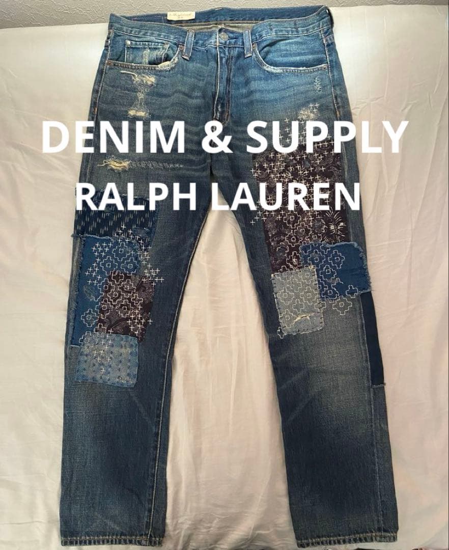 デニムアンドサプライラルフローレン パッチワークボーイフレンドデニム 28インチ
