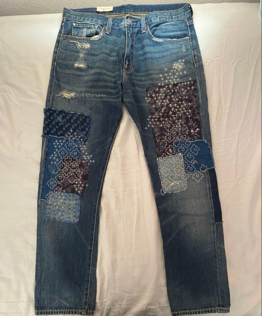 デニムアンドサプライラルフローレン パッチワークボーイフレンドデニム 28インチ