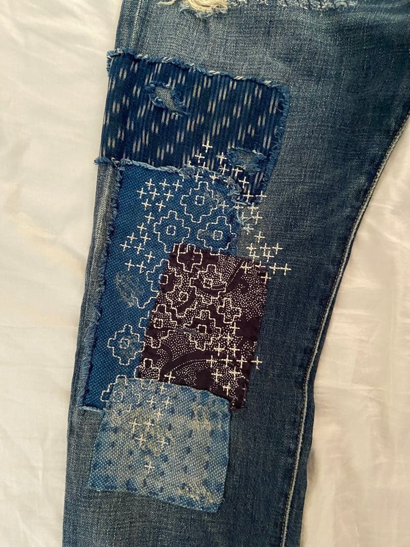 デニムアンドサプライラルフローレン パッチワークボーイフレンドデニム 28インチ