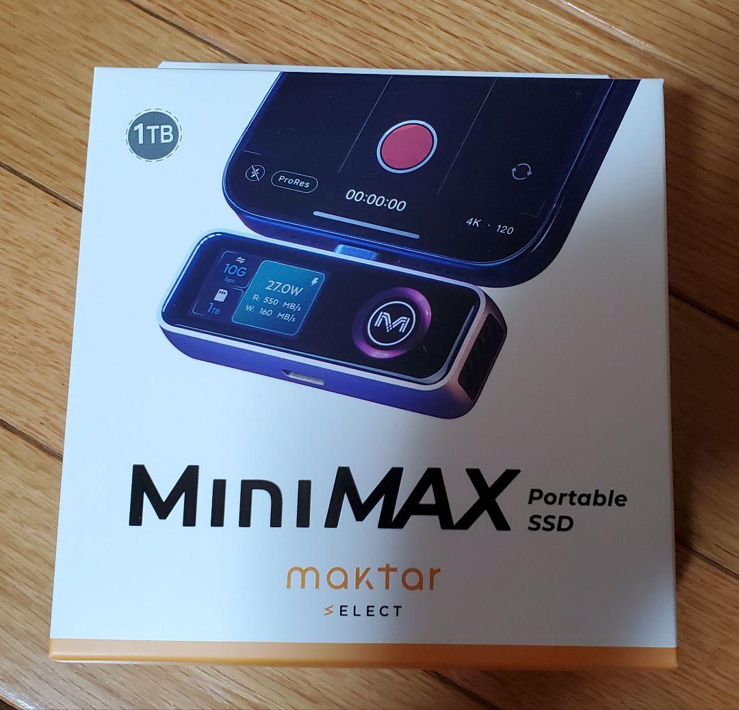 【新品未開封】MiniMAX Portable SSDメモリ 1TB　高速大容量