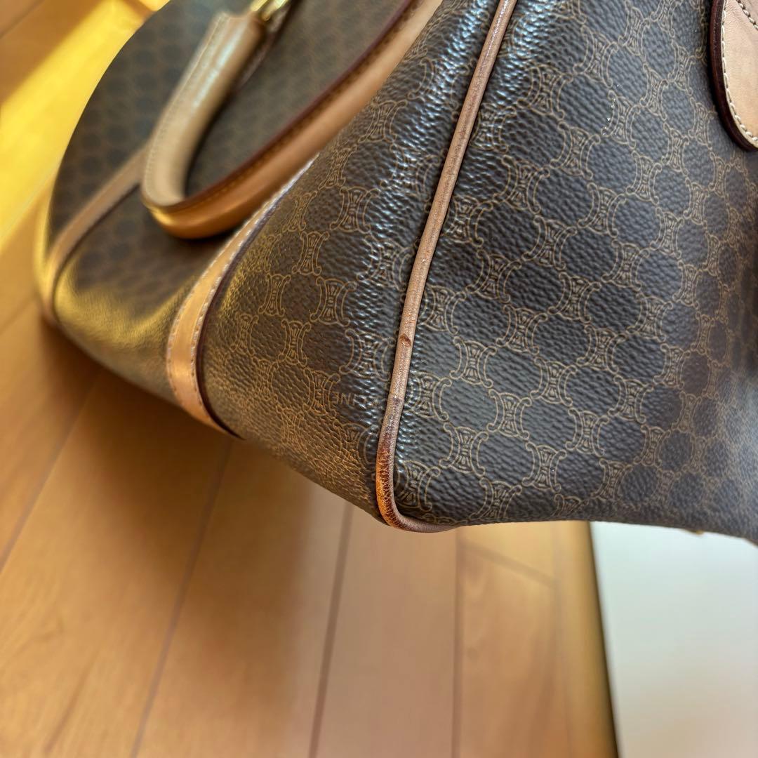 CELINE マカダム柄 ミニボストン ハンドバッグ