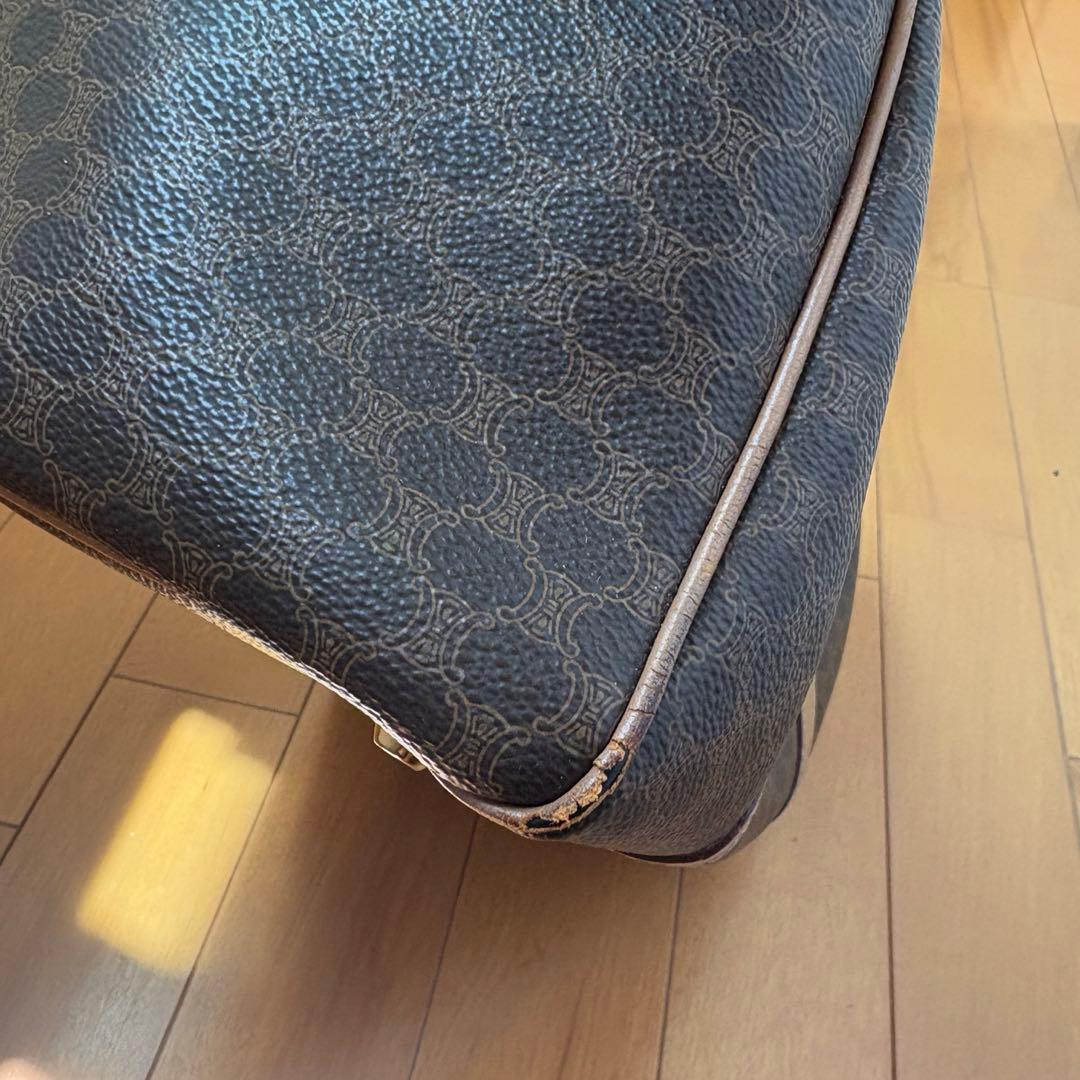 CELINE マカダム柄 ミニボストン ハンドバッグ