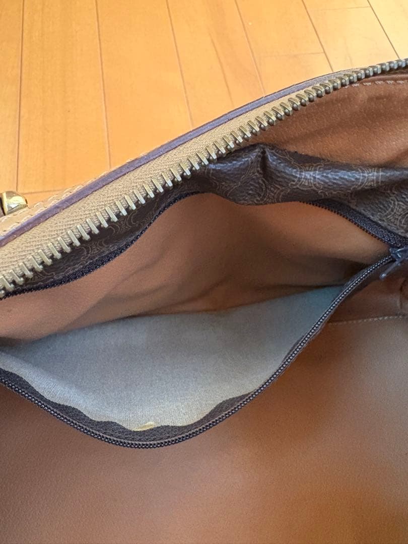 CELINE マカダム柄 ミニボストン ハンドバッグ