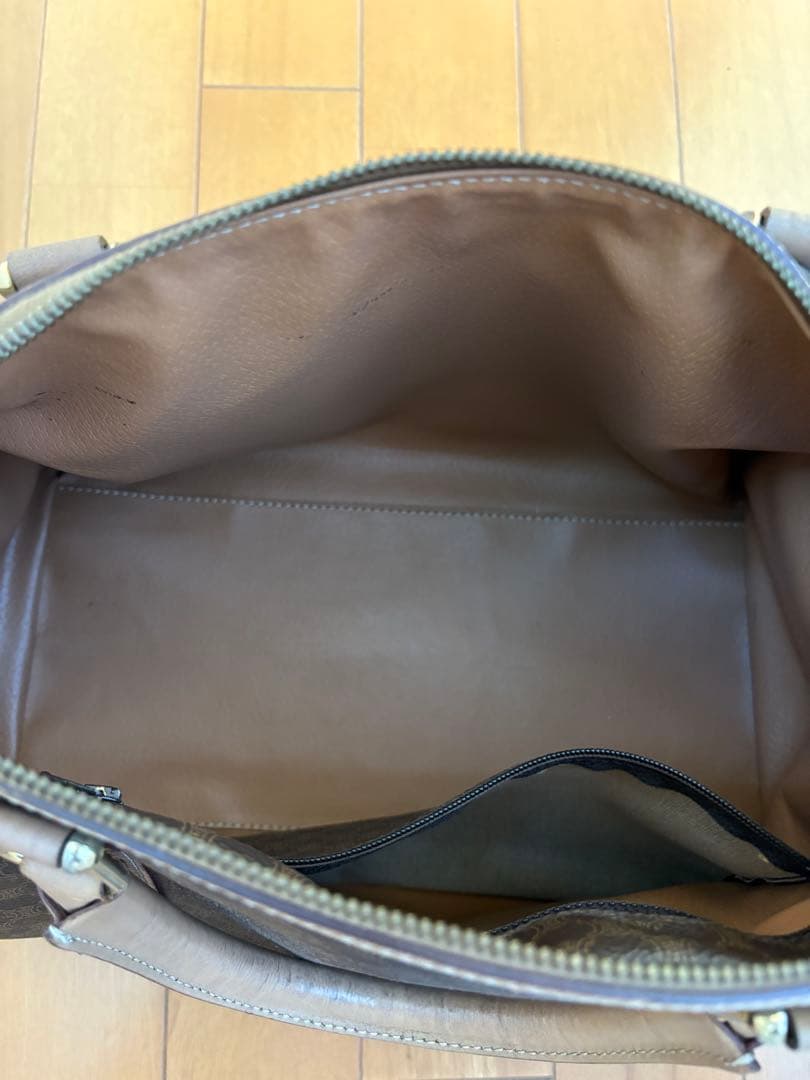 CELINE マカダム柄 ミニボストン ハンドバッグ