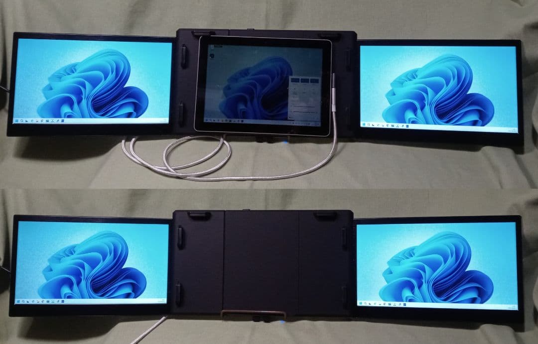 12インチ デュアル モバイルモニター KWUMSY P2Sトリスクリーン