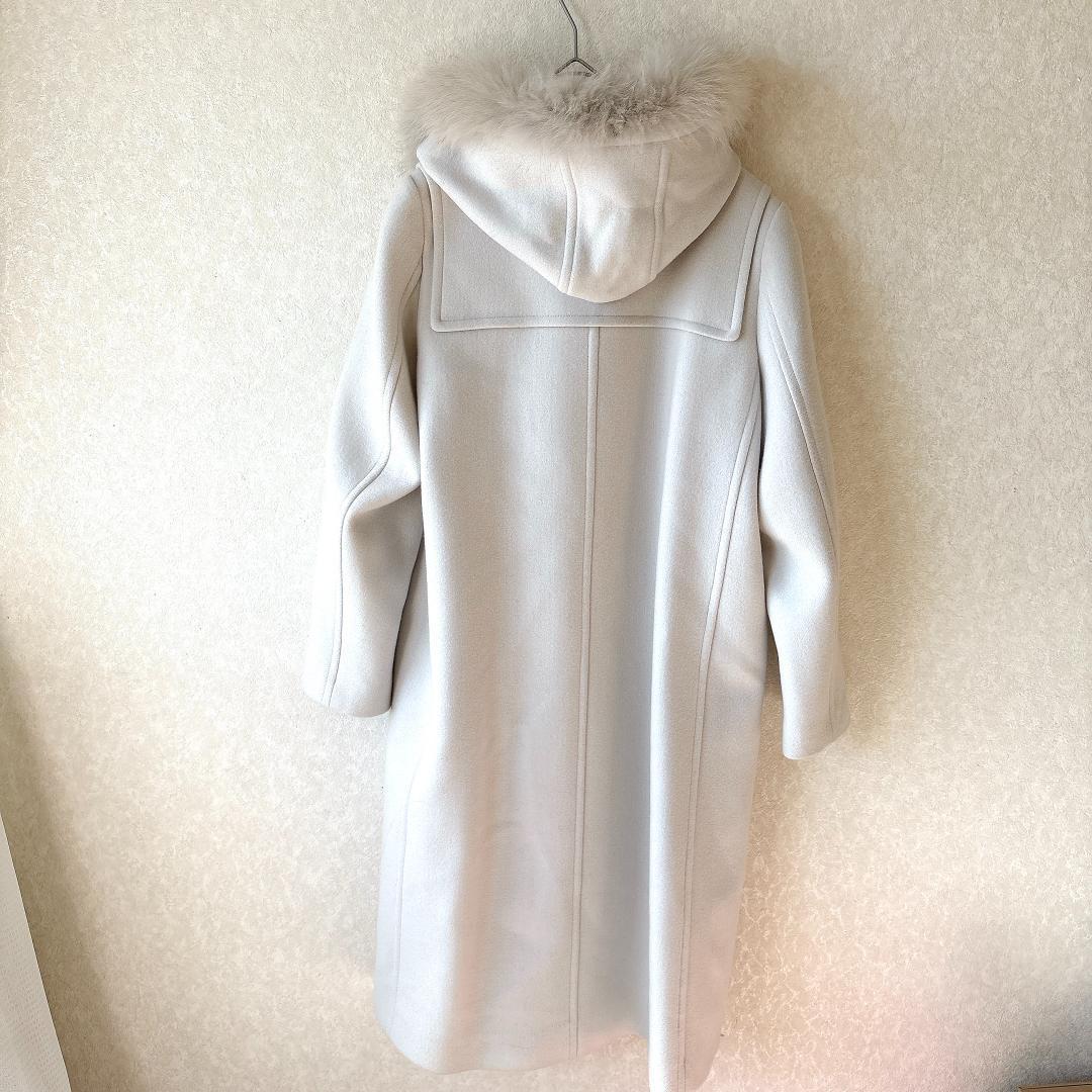 美品⭐️SHIPS カシミヤ混フォックスファー ダッフルコート36 アイボリー