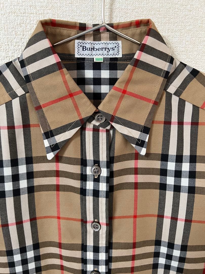 希少 Burberrys バーバリーズ ヴィンテージ ノバチェックシャツ 9号
