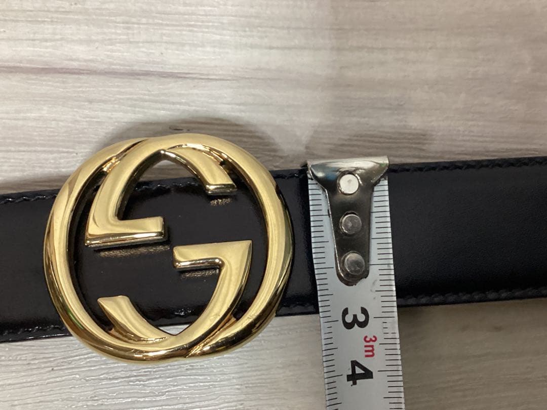 最終値下げ　美品　グッチ　レザーベルト　①