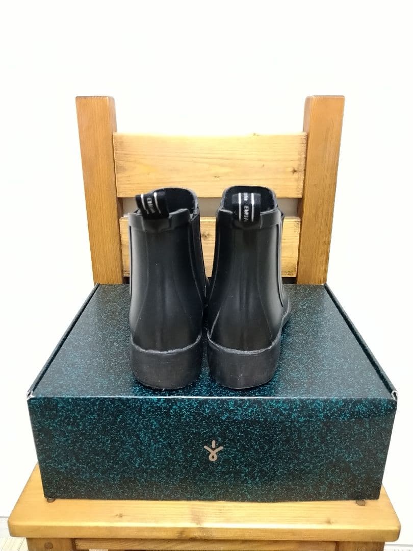 EMU　ショートレインブーツ　サイズ9　ブラック