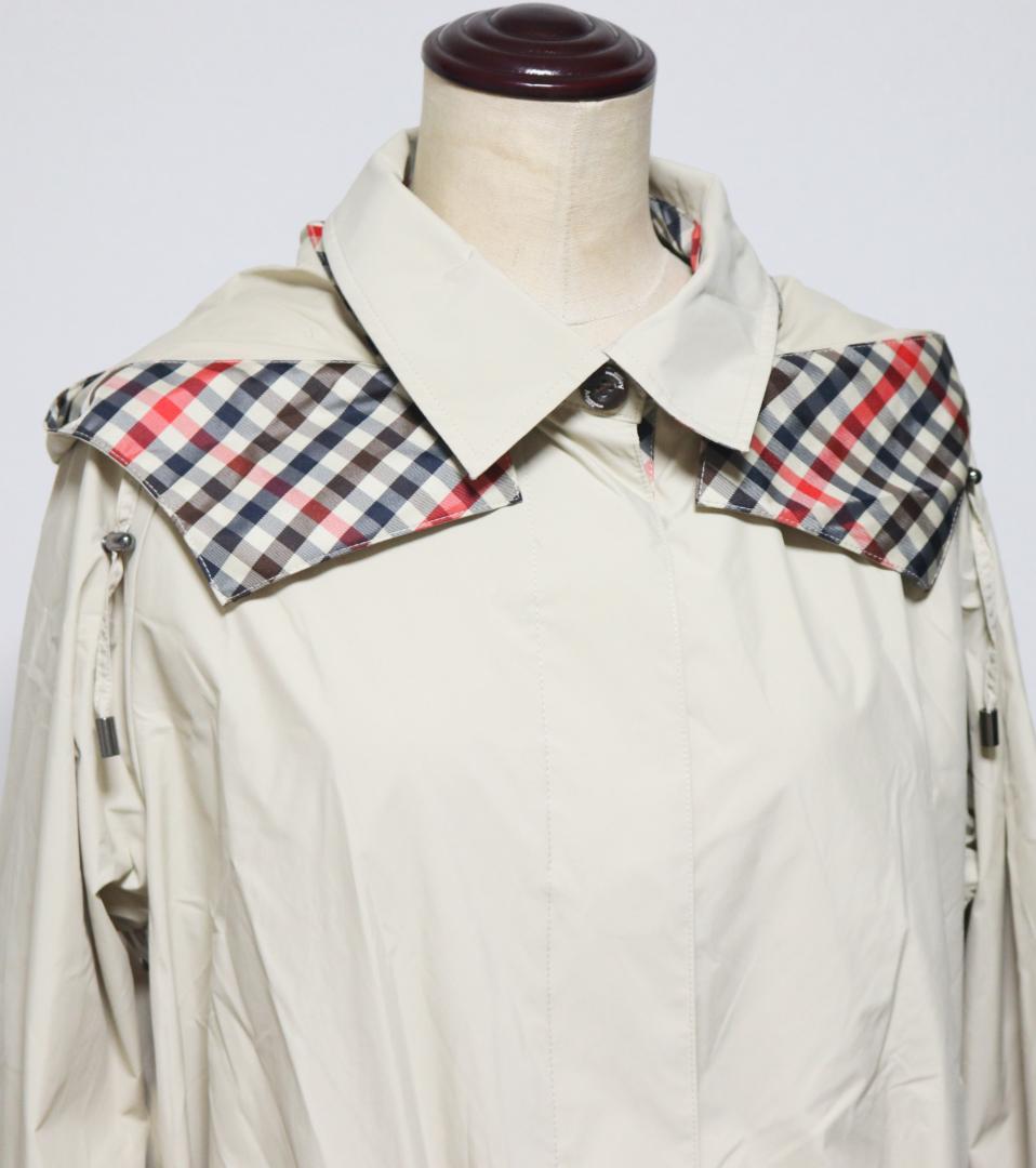 新品【アクアスキュータム】NEWデザイン レインコート フード脱着可 M-L