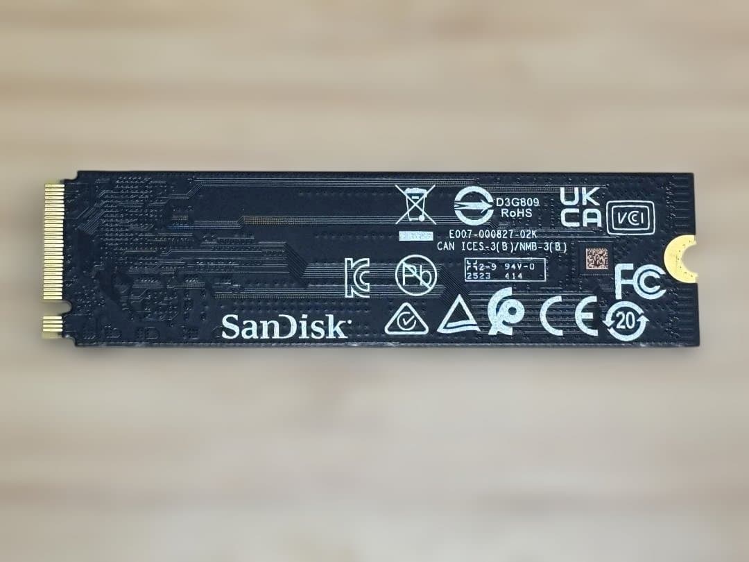【新品同様】WD_BLACK SN7100 1TB NVMe SSD 使用4時間