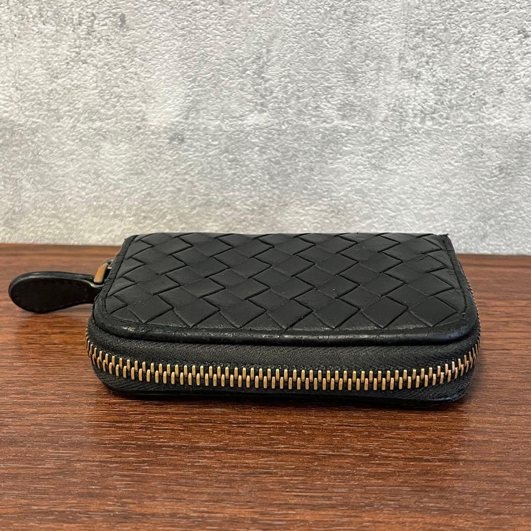 ボッテガヴェネタ　黒　レザー　編み込み　ケース　小銭入れ