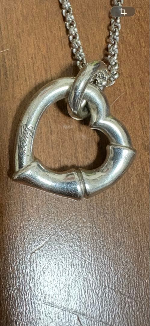 たくむくん着用　グッチ ネックレス バンブー ハート シルバー925
