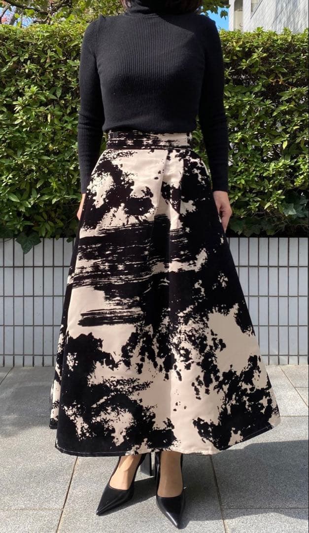 【未使用品】フレイID シャンブレーフロッキースカート