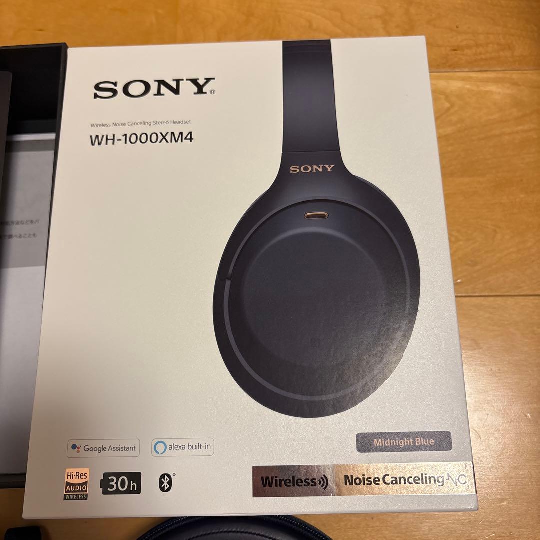 Sony WH-1000XM4 ワイヤレスヘッドホン Midnight Blue