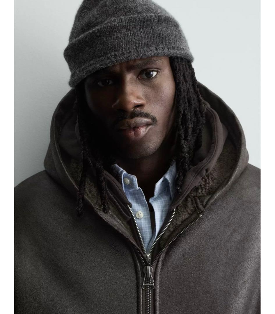 タグ付き新品★ZARAのダブルフェイスフェイクレザージャケット★M★ブラウン色