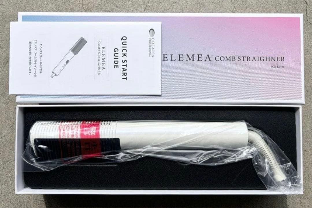 ELEMEA COMB STRAIGHTENER ホワイト新品✨保証書あり！