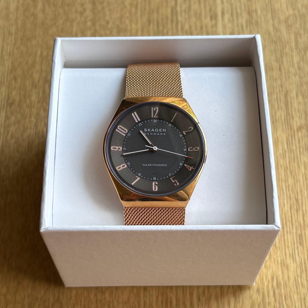 【クリスマスセール】スカーゲン　ソーラーパワー　アナログ時計　SKW6835