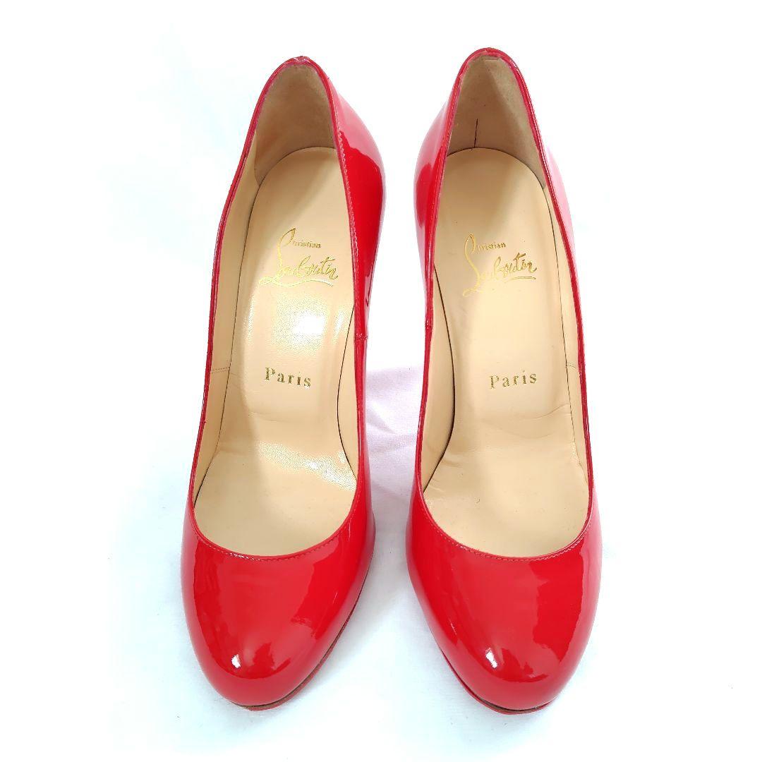 ✨️職人のリペア済✨️良品❤クリスチャンルブタン シンプルパンプ パンプス 赤