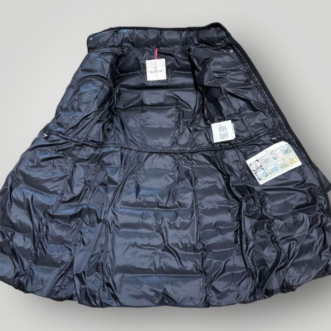 美品　MONCLER HERMINE ダウンコート　ブラック　黒　0