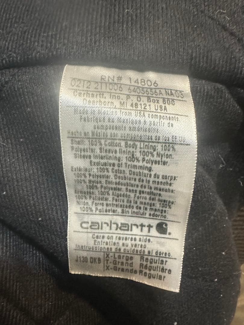 90s.Carhartt フード付きアクティブジャケット XL ブラウン