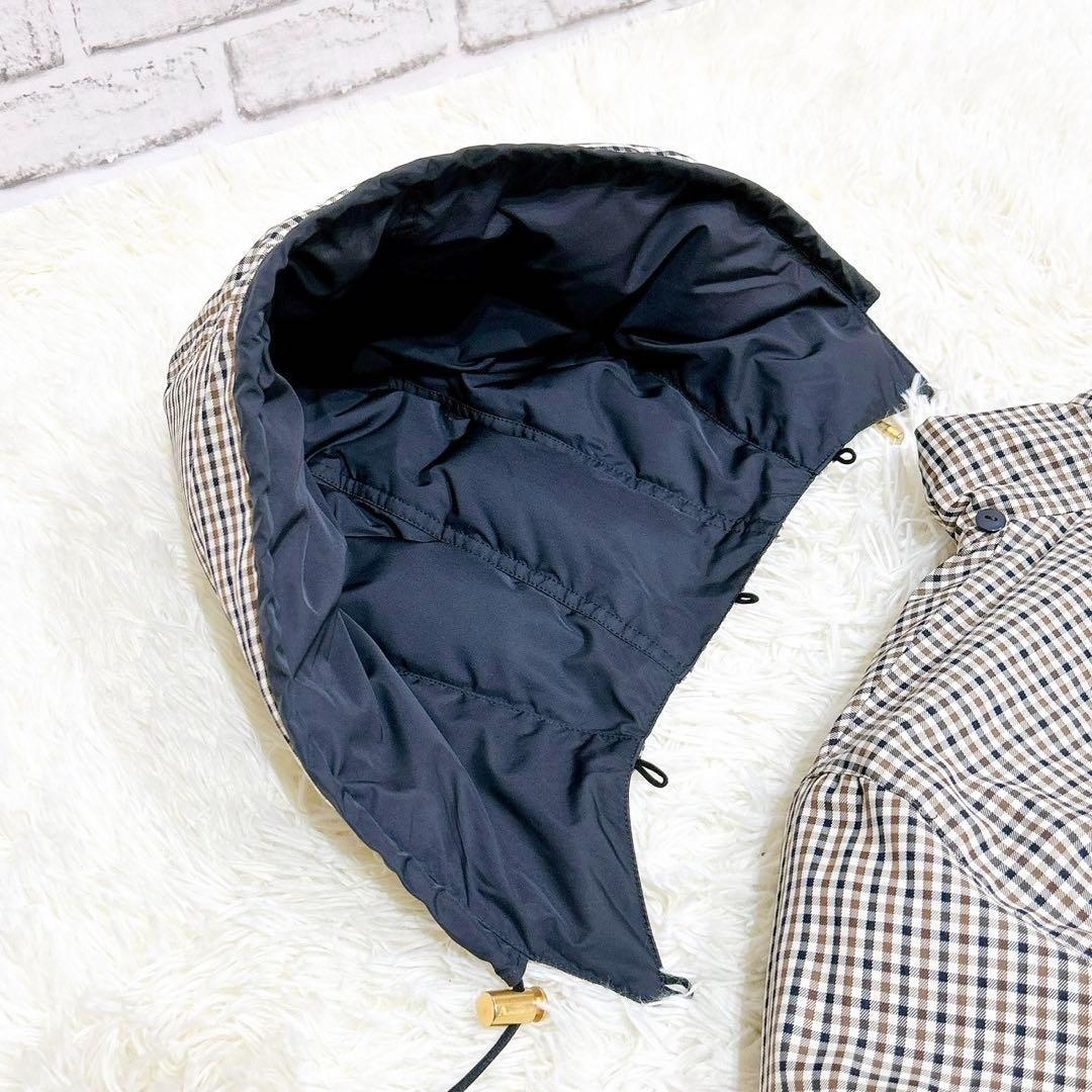 未使用級美品✨　アクアスキュータム　ダウンジャケット　リバーシブル　チェック柄
