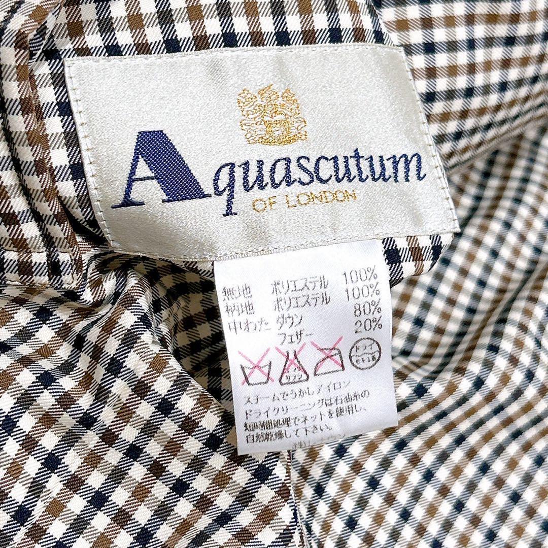 未使用級美品✨　アクアスキュータム　ダウンジャケット　リバーシブル　チェック柄