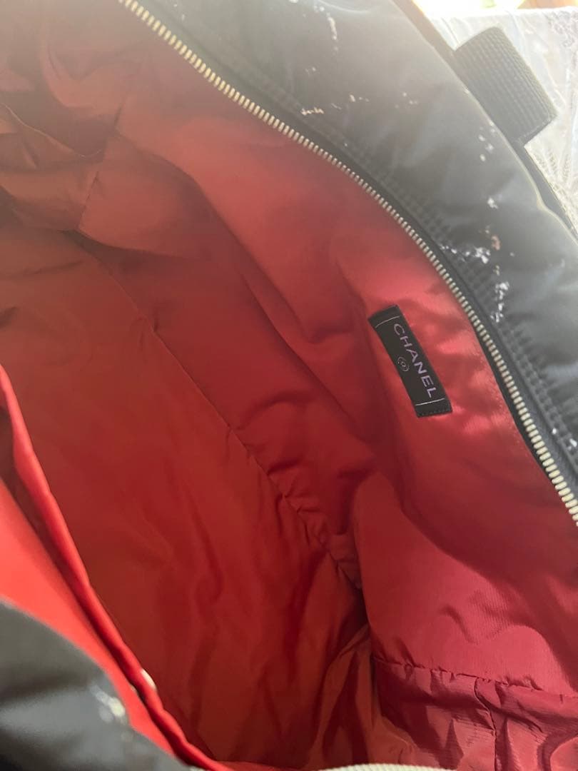 OLD CHANEL トラベルライン　ナイロン　トートバック　ポーチ付き