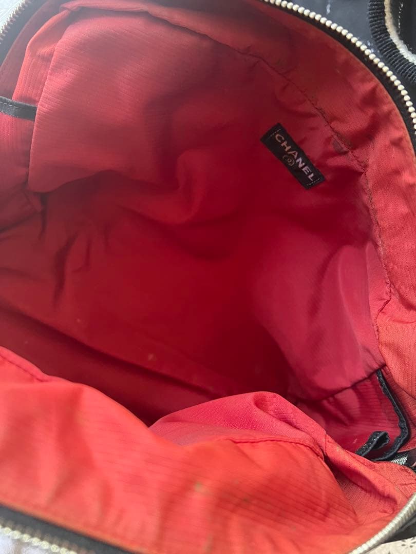 OLD CHANEL トラベルライン　ナイロン　トートバック　ポーチ付き