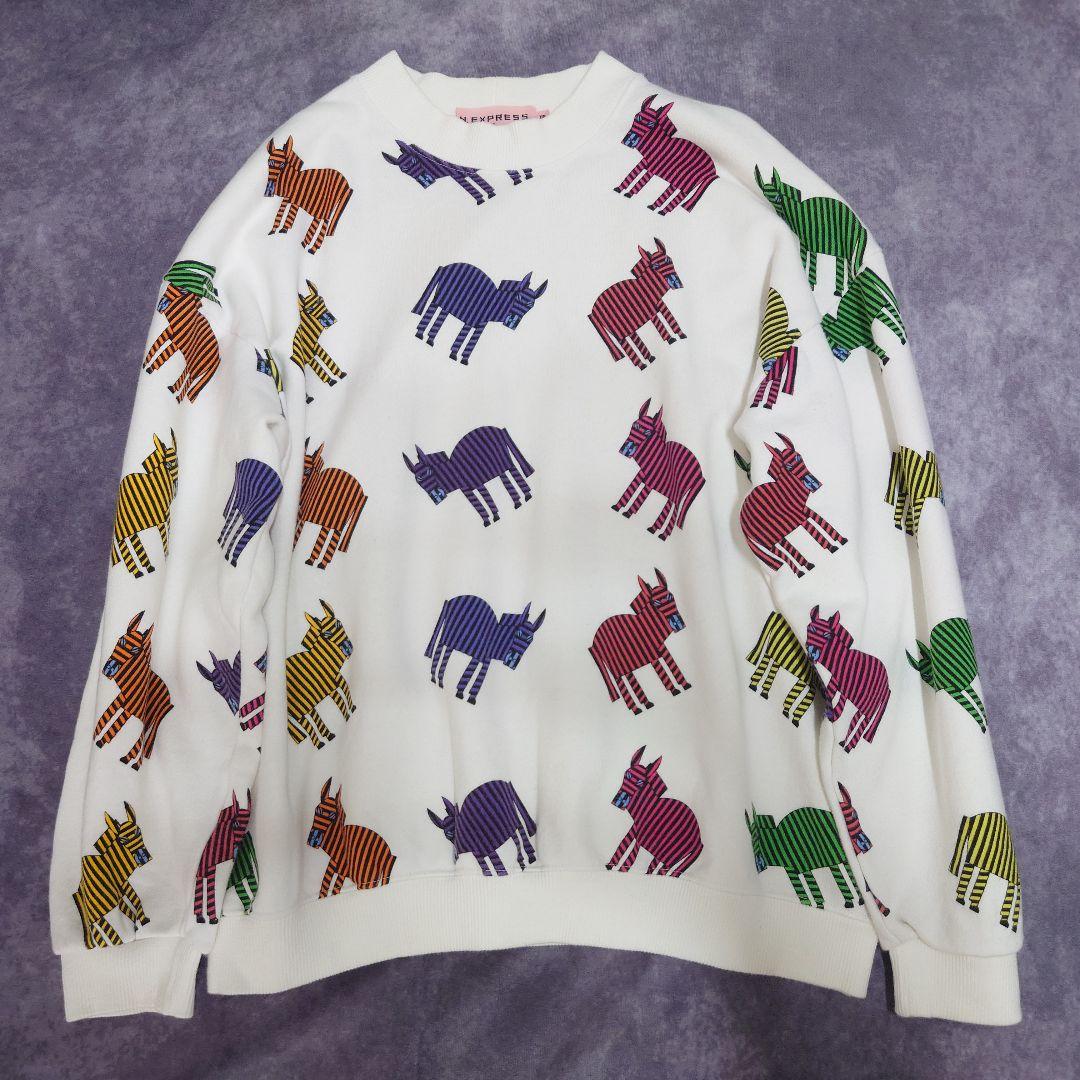 【激レア】I.N.EXPRESS 池田信夫 80s 90s 総柄スウェット