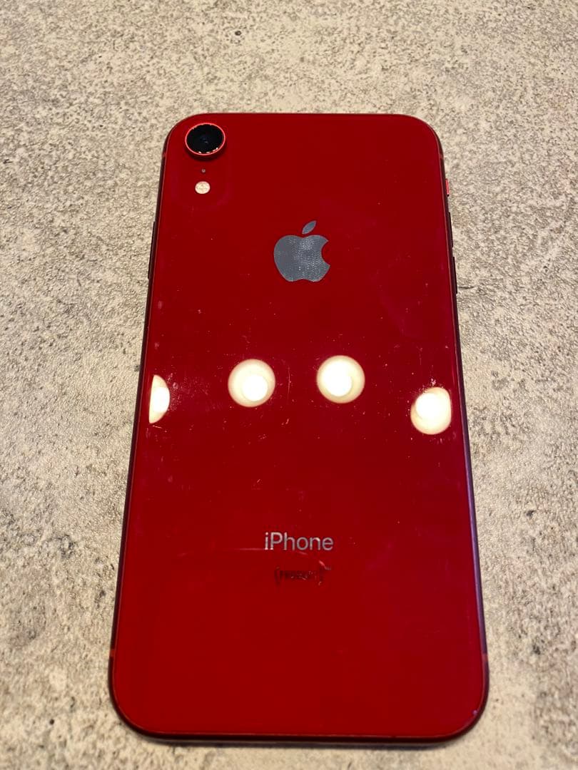 【ジャンク品】iPhone XR 128GB レッド　画面割れ有