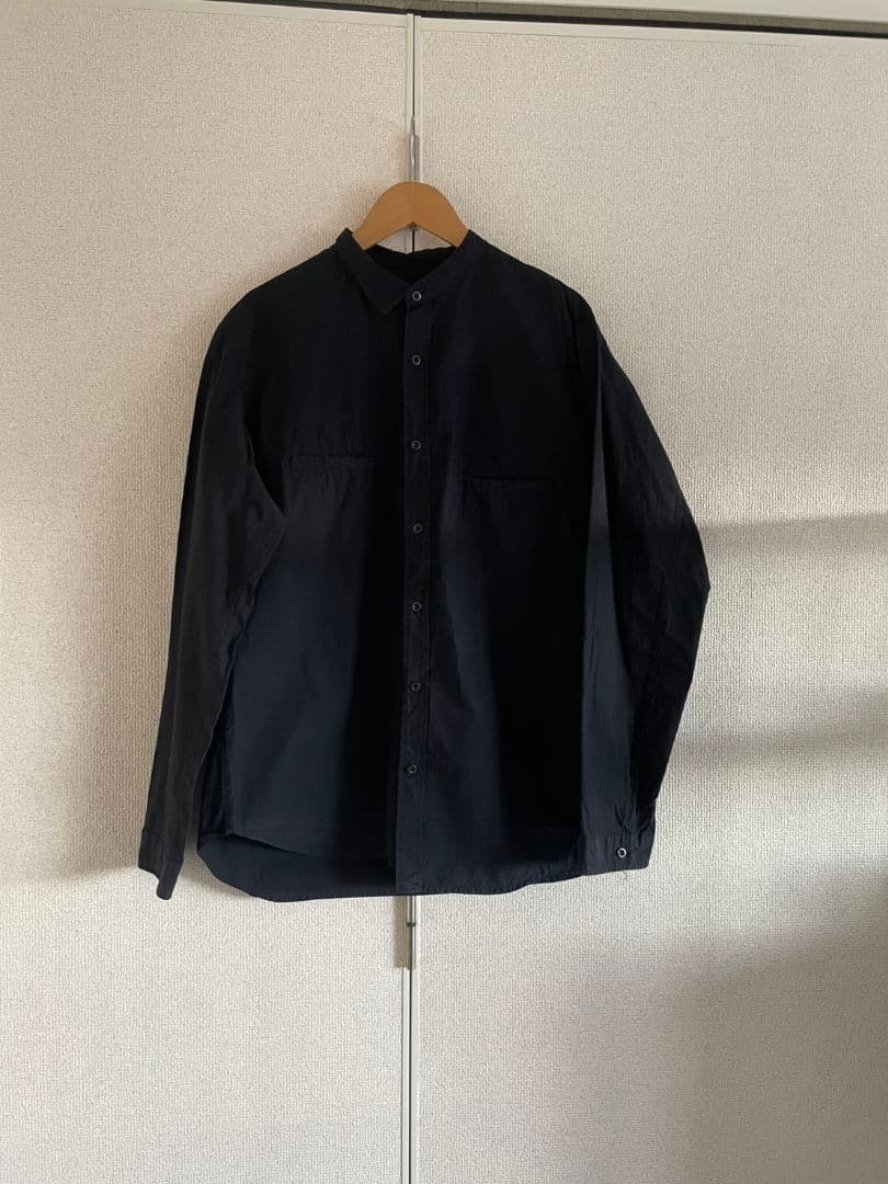 【希少】 OUTIL ウティ インディゴ染　ブラックシャツ　 フランス製　藍染