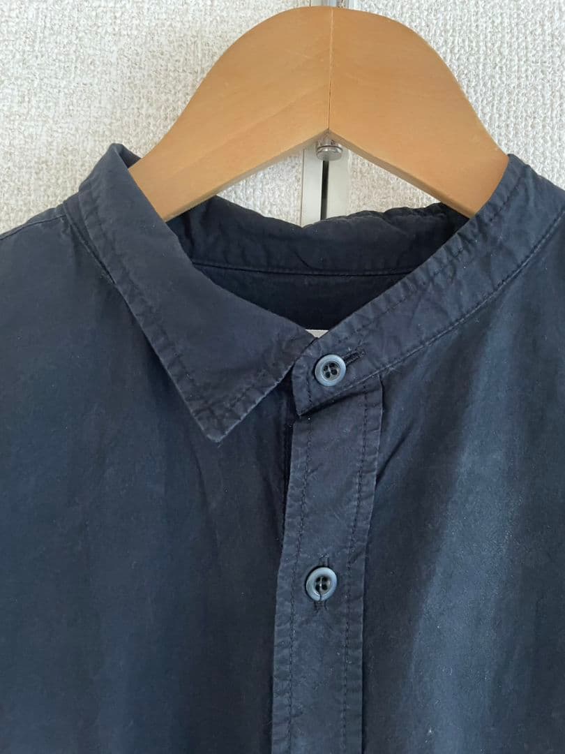 【希少】 OUTIL ウティ インディゴ染　ブラックシャツ　 フランス製　藍染