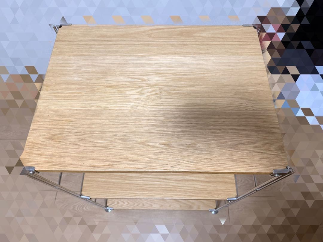 無印良品　ステンレスユニットシェルフ　オーク材　小