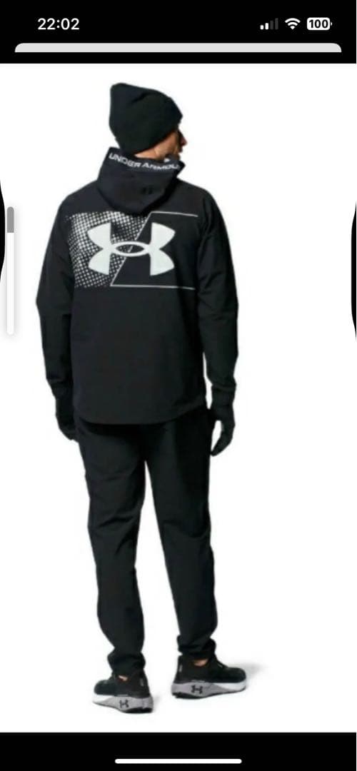 ア*ー様 試着のみ Under Armour ジャージ上下セット ブラック