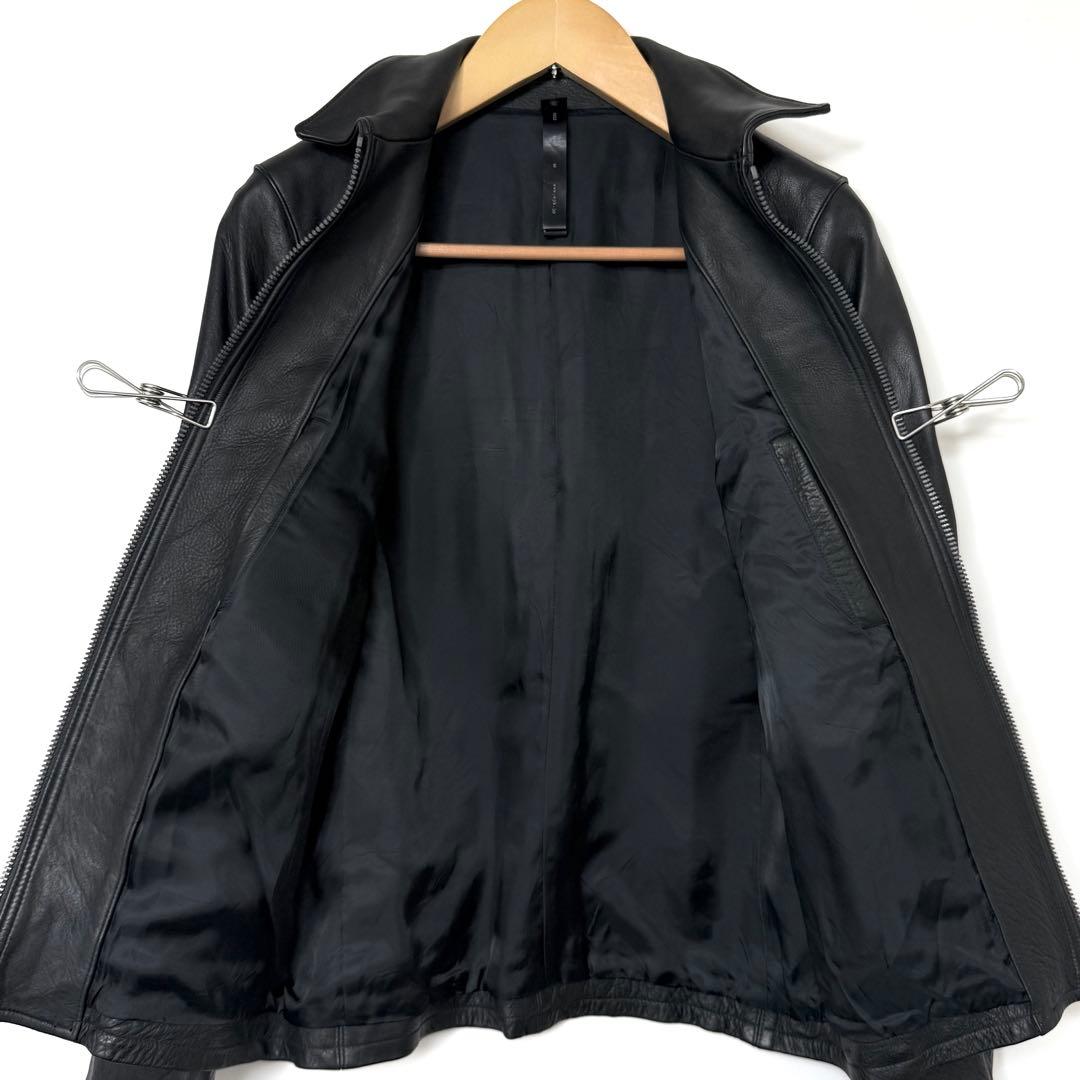 wjk カウレザー シングル ライダースジャケット ジャケット ブラック M