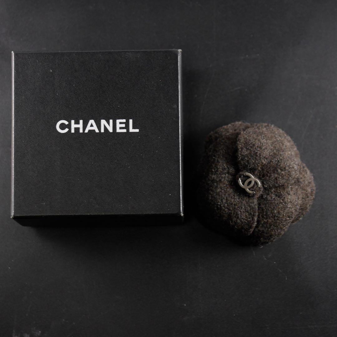 ヴィンテージCHANEL ブラウン　カメリア　コサージュ